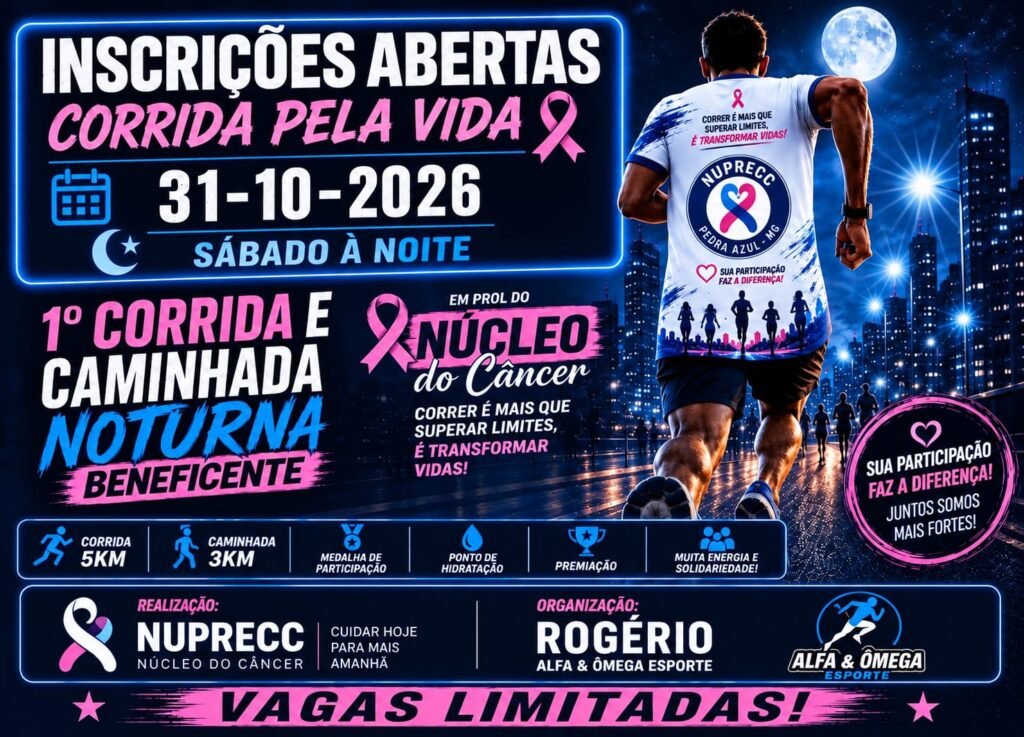 Cartaz Corrida pela Vida NUPRECC