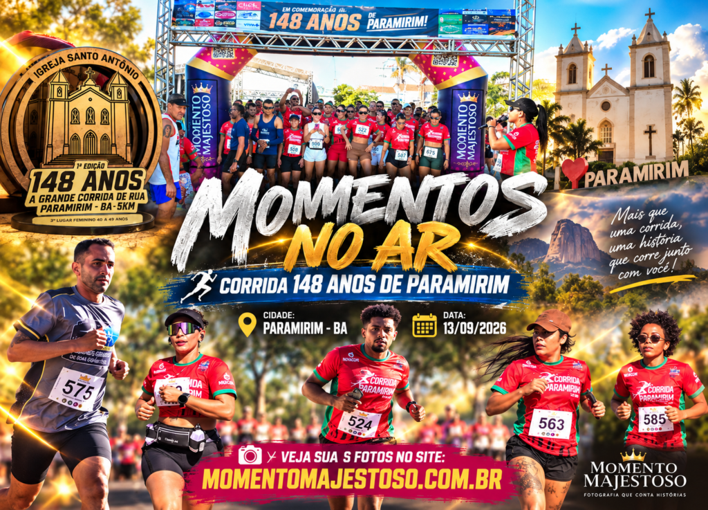 Cartaz da Corrida de 148 anos de Aniversário em Paramirim